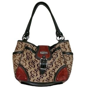 Sophia Caperelli shoulder bag brown tan burgundy